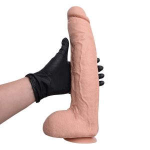 Consolador de silicona Grande con ventosa y con escroto de 29,5x5,8cm