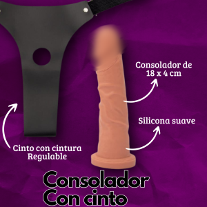 Dildo de silicona con Cinto Arnes de 18x4cm