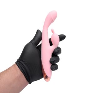 Vibrador Rabbit silicona suave de 18x2,4cm recarga USB
