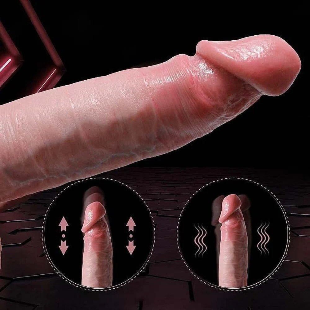 Consolador Super Realista, vibrador automático de 22,5x4cm con venas y ventosa - Imagen 4