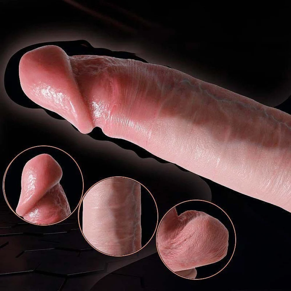 Consolador Super Realista, vibrador automático de 22,5x4cm con venas y ventosa - Imagen 5