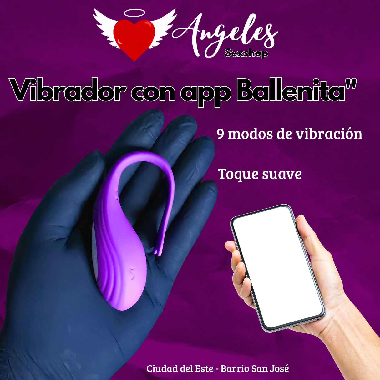 Vibrador ballenita con app
