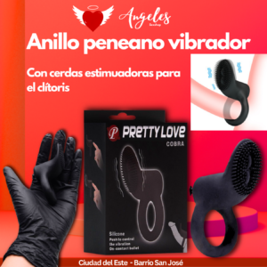 Anillo peneano vibrador con cerdas masajeadoras