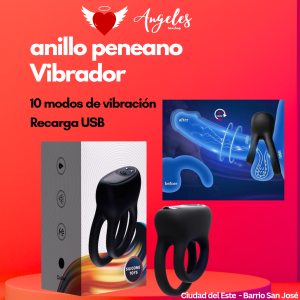 Anillo peneano vibrador, con recarga Usb