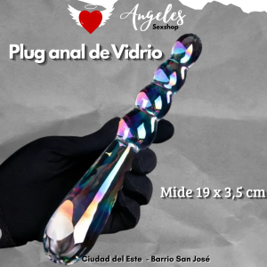 Plug anal de vidrio de 19x3,5cm