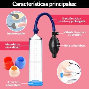 Bomba peneana manual con 3 anillos