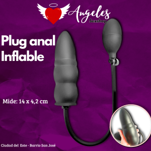 Plug anal inflable escalonado de 14x4,2cm