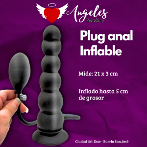 Plug anal inflable de 21x3cm, llega hasta 5cm de grosorr