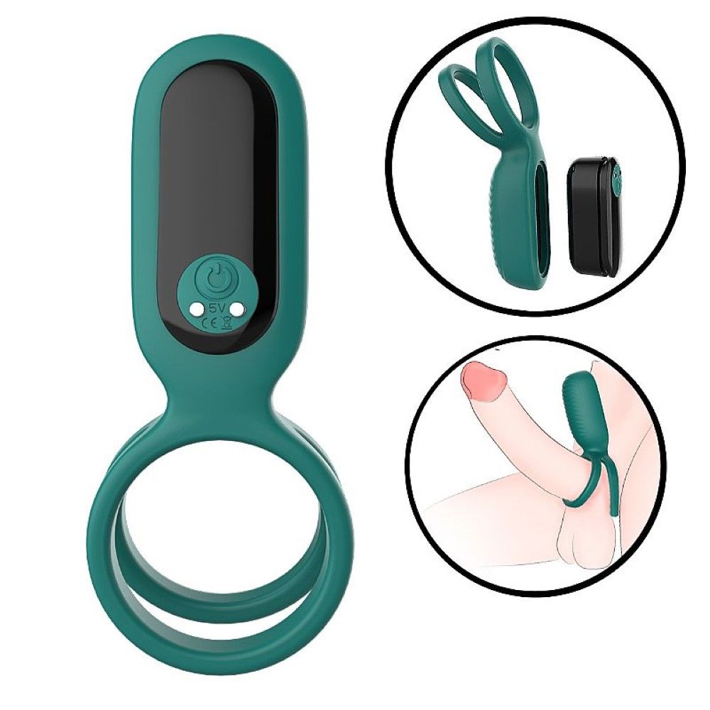 Anillo peneano vibrador recargable y 10 modos de vibración