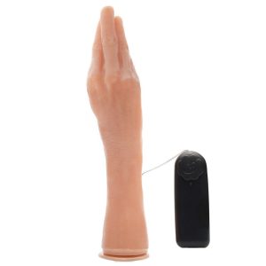Consolador mano vibro de silicona maciza de 33,5x6,8cm