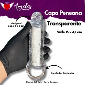 Capa peneana transparente de 15x4,1cm